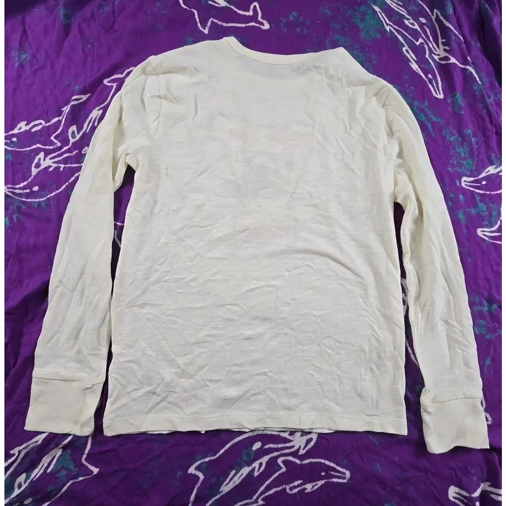 J. Crew Boys Varsity Dog Graphic Bulldog Long Sleeve Tee Large NWT